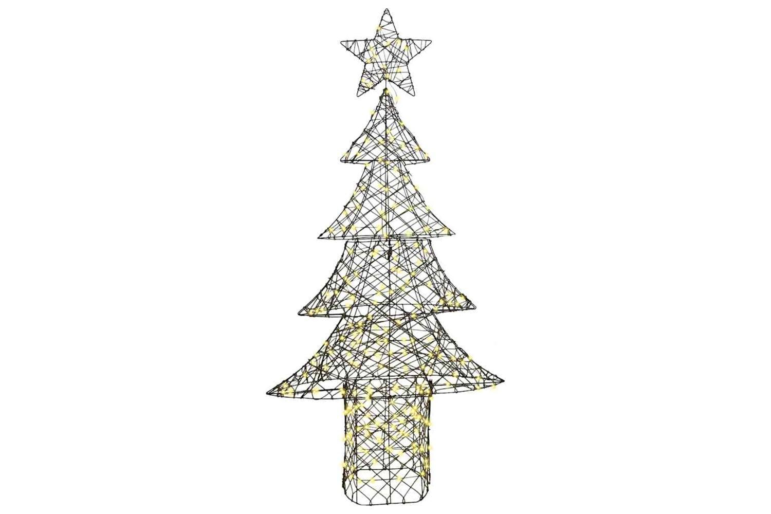 Vidaxl Christmas Tree With 240 Leds Warm White 180 Cm Rattan-2
