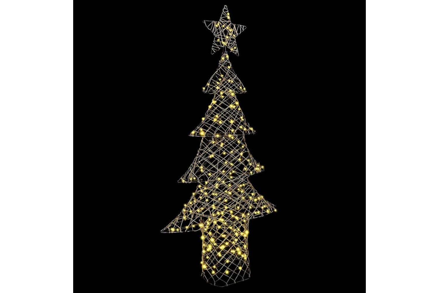 Vidaxl Christmas Tree With 240 Leds Warm White 180 Cm Rattan-3