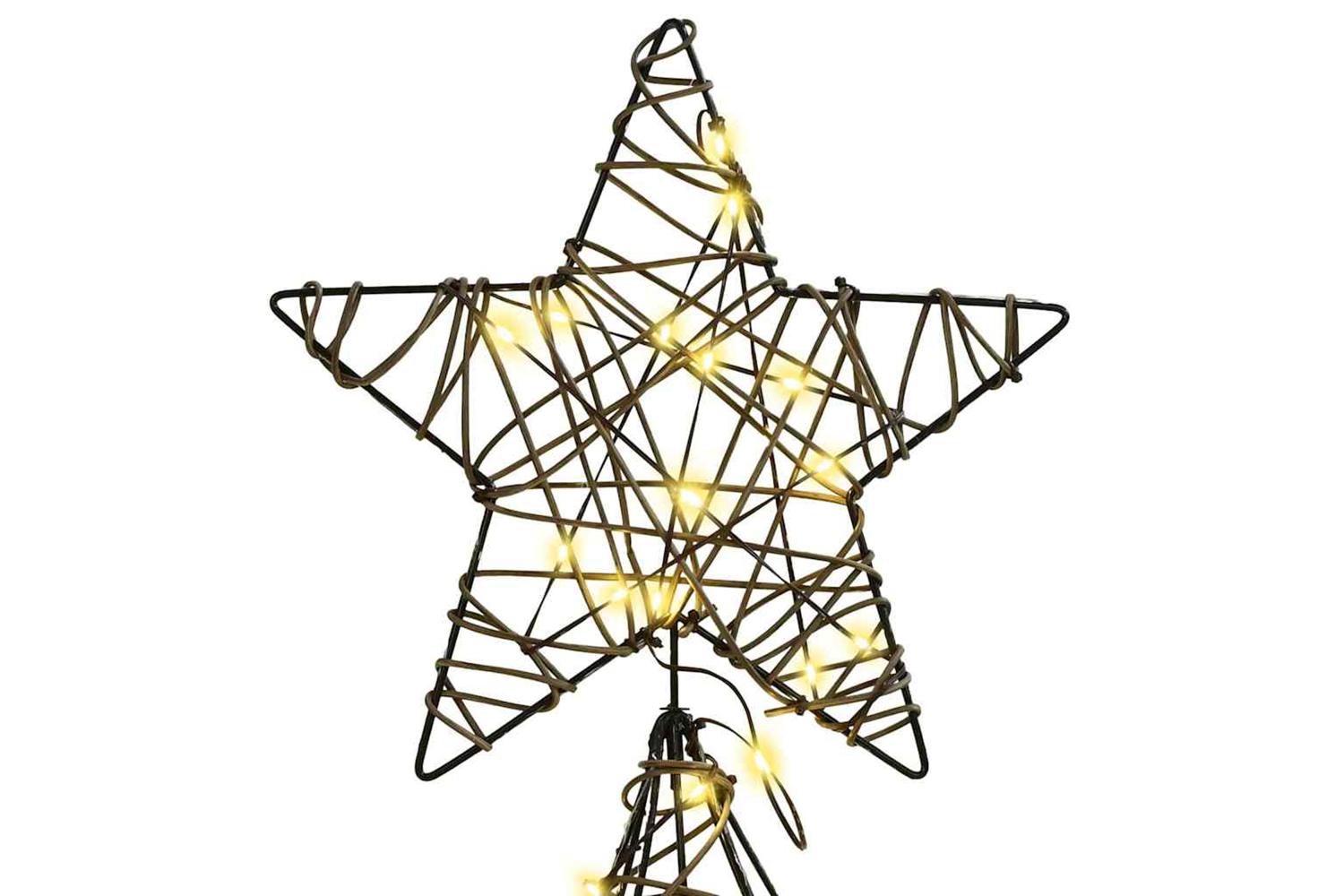 Vidaxl Christmas Tree With 240 Leds Warm White 180 Cm Rattan-5
