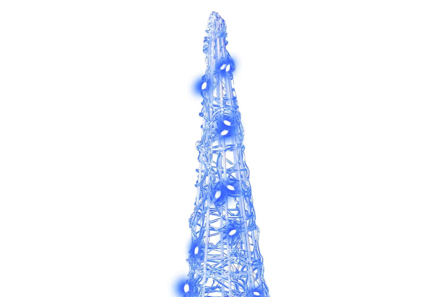 Vidaxl Christmas Tree With 90 Leds 3 Pcs Blue 20 X 20 X 80 Cm Acrylic-5