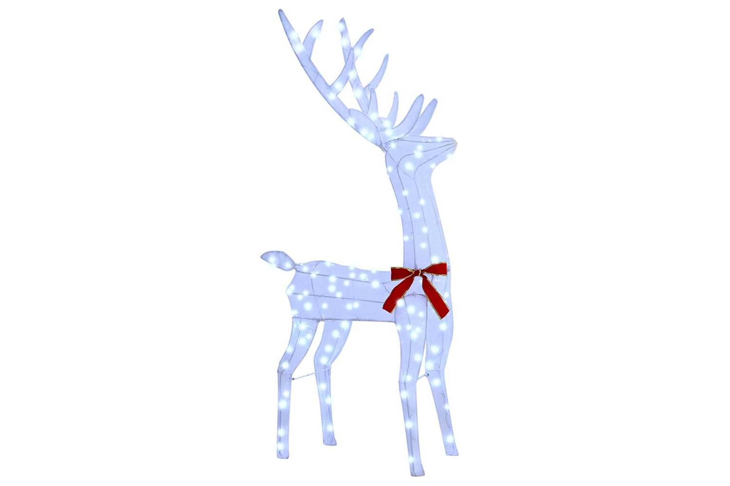 Vidaxl Reindeer Family 3 Pcs Cold White 68 X 26 X 127 Cm Fabric-2