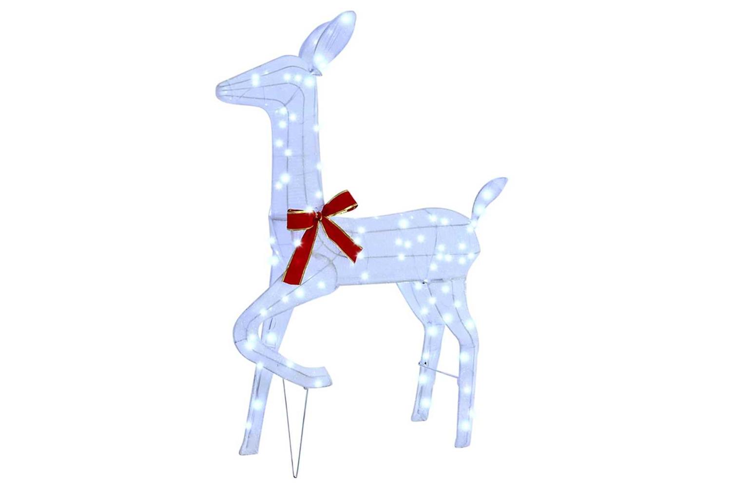 Vidaxl Reindeer Family 3 Pcs Cold White 68 X 26 X 127 Cm Fabric-3
