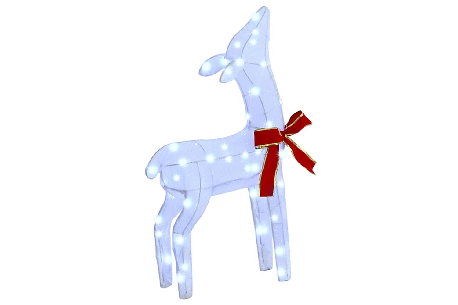 Vidaxl Reindeer Family 3 Pcs Cold White 68 X 26 X 127 Cm Fabric-4