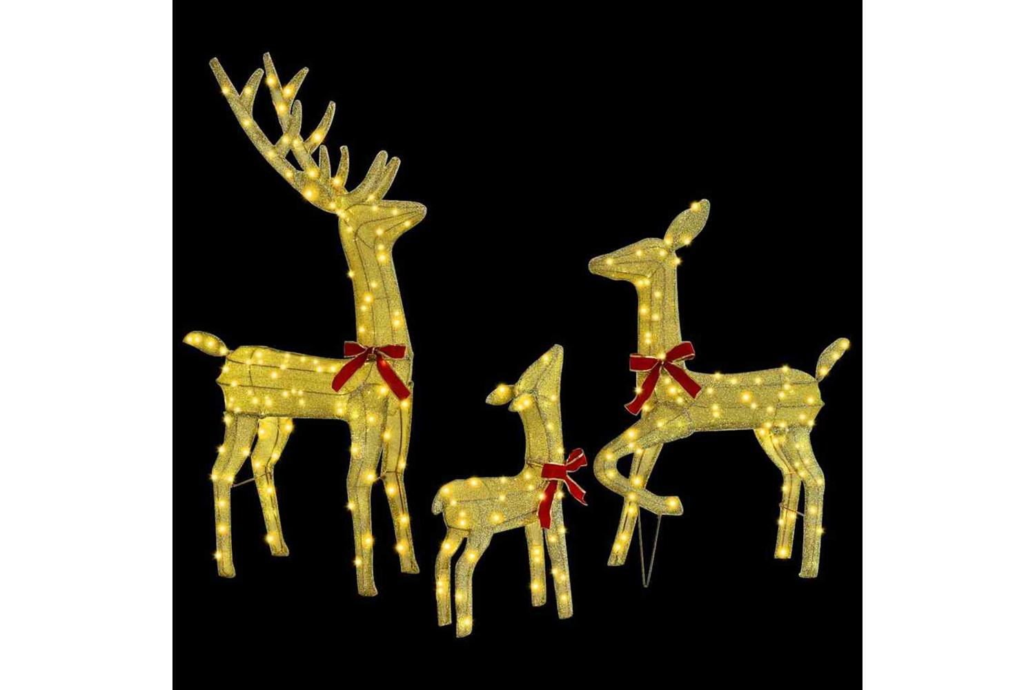 Vidaxl Reindeer Family 3 Pcs Warm White 68 X 26 X 127 Cm Fabric-5