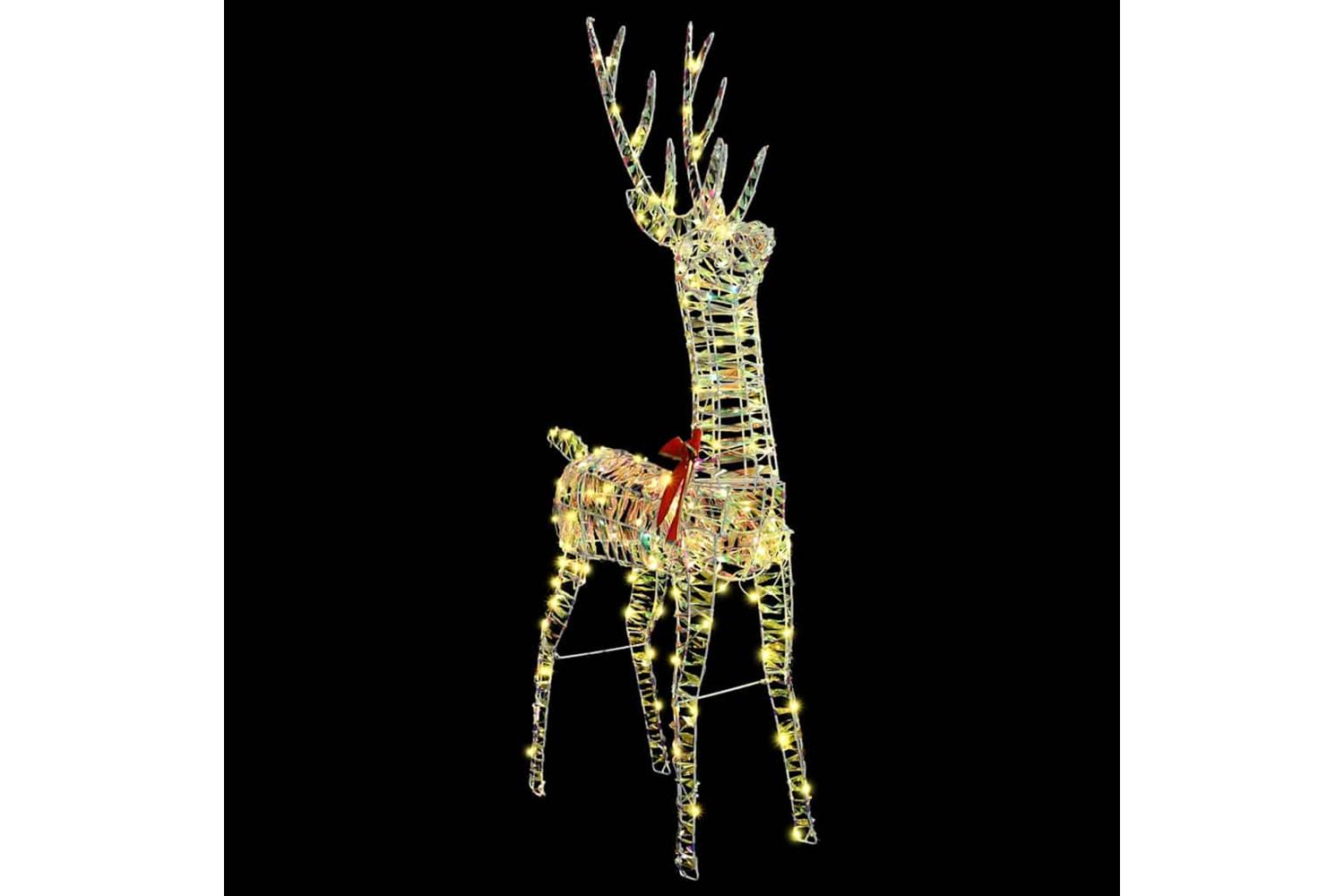 Vidaxl 3d Reindeer With 140 Leds Warm White 128 Cm Pet-2