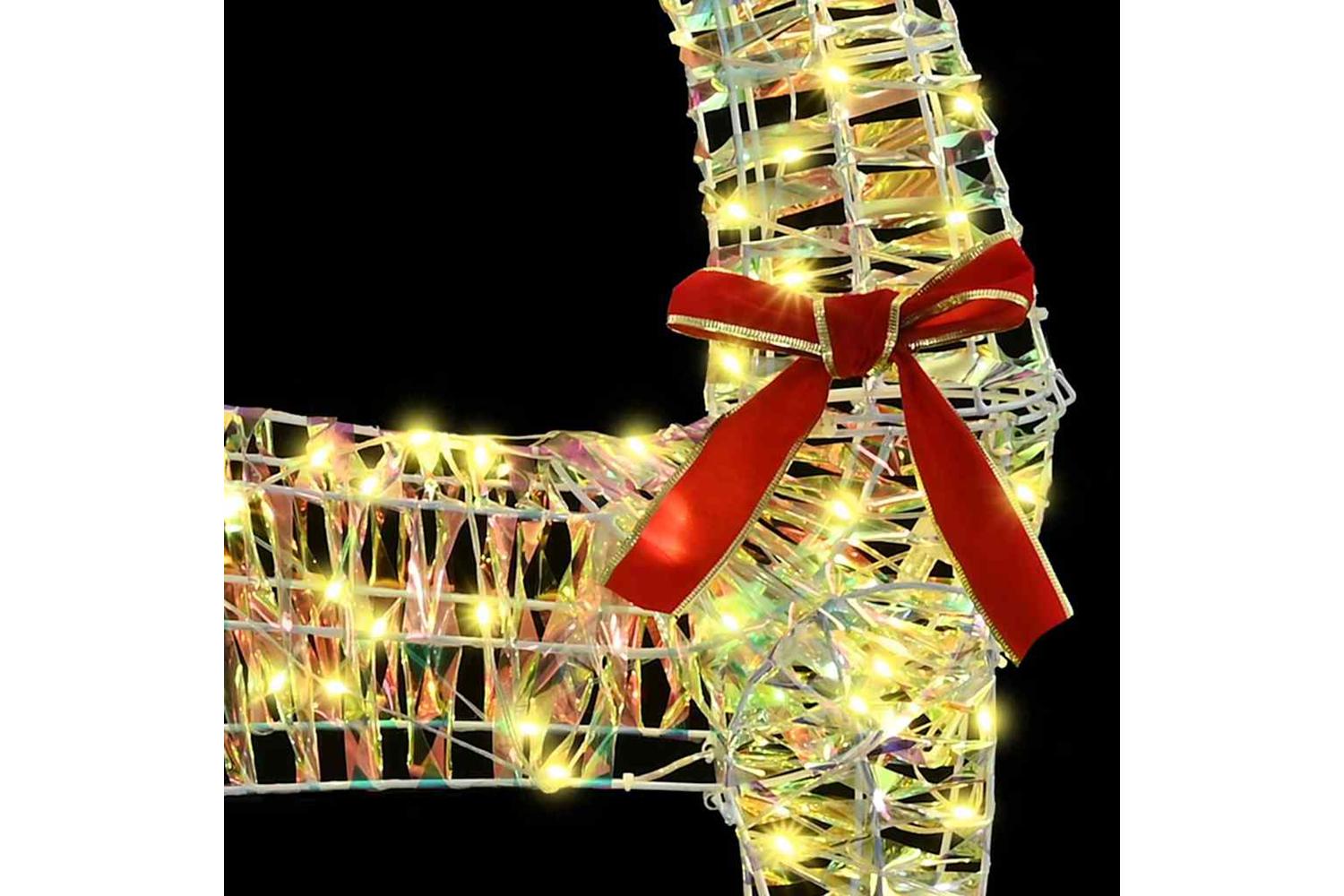Vidaxl 3d Reindeer With 140 Leds Warm White 128 Cm Pet-4