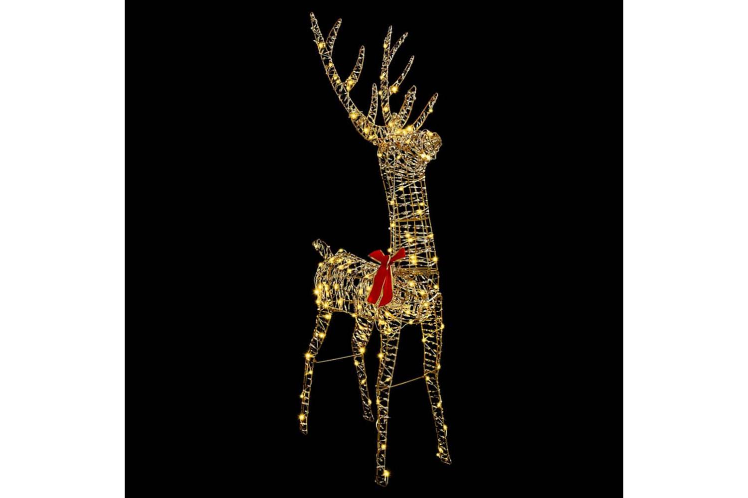 Vidaxl 3d Reindeer With 140 Leds Warm White 128 Cm Pet-2