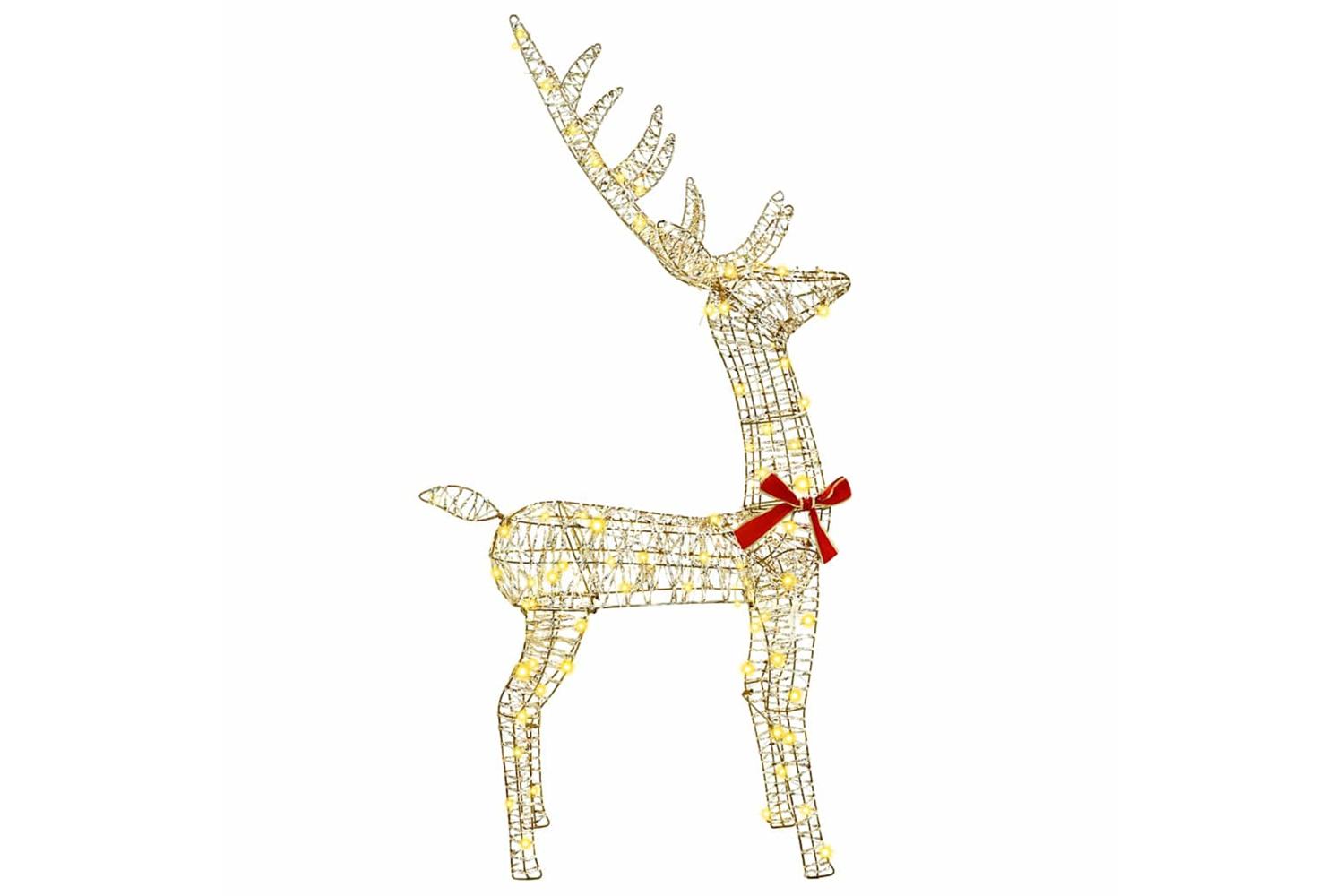 Vidaxl 3d Reindeer With 140 Leds Warm White 128 Cm Pet-3