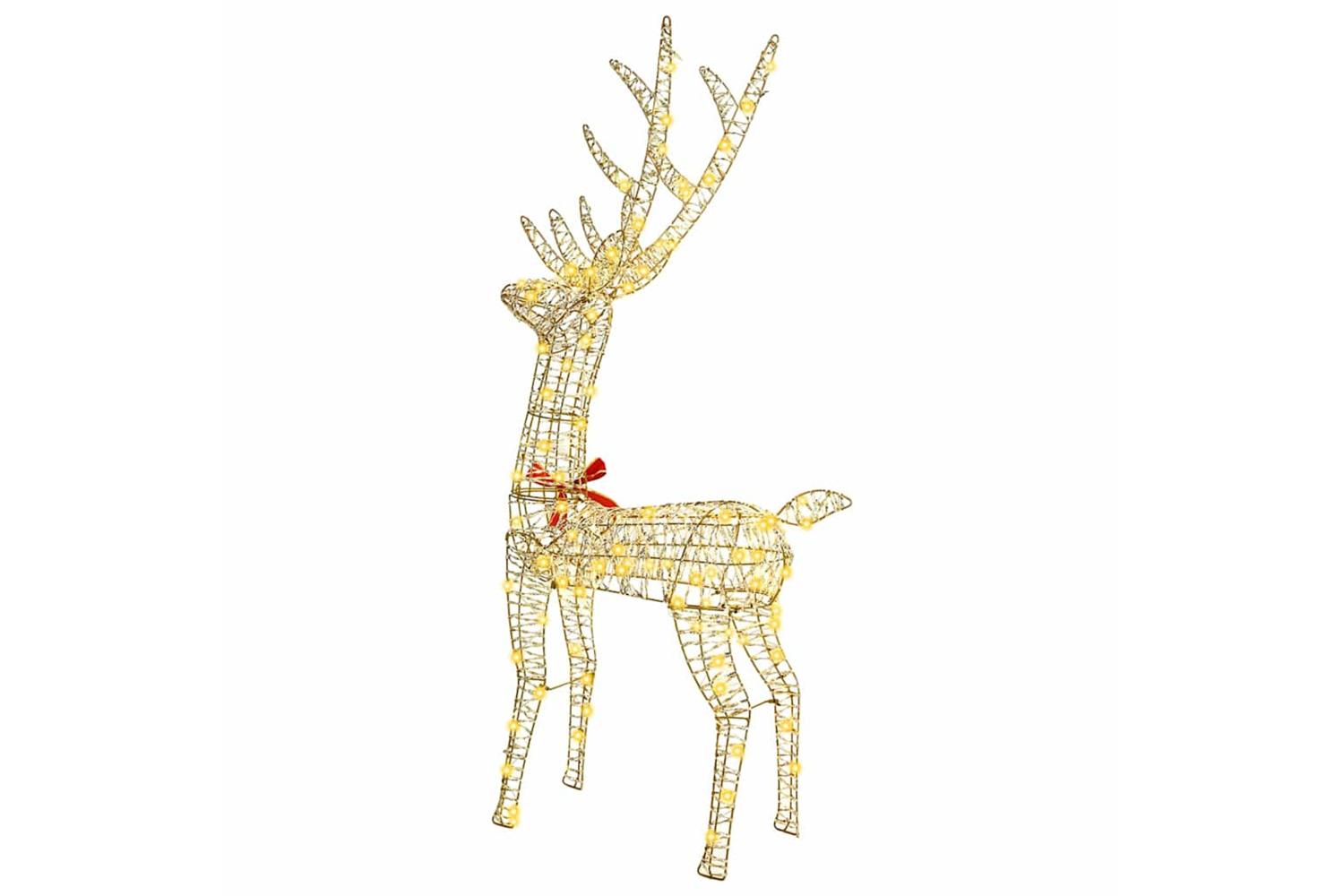 Vidaxl 3d Reindeer With 140 Leds Warm White 128 Cm Pet-4
