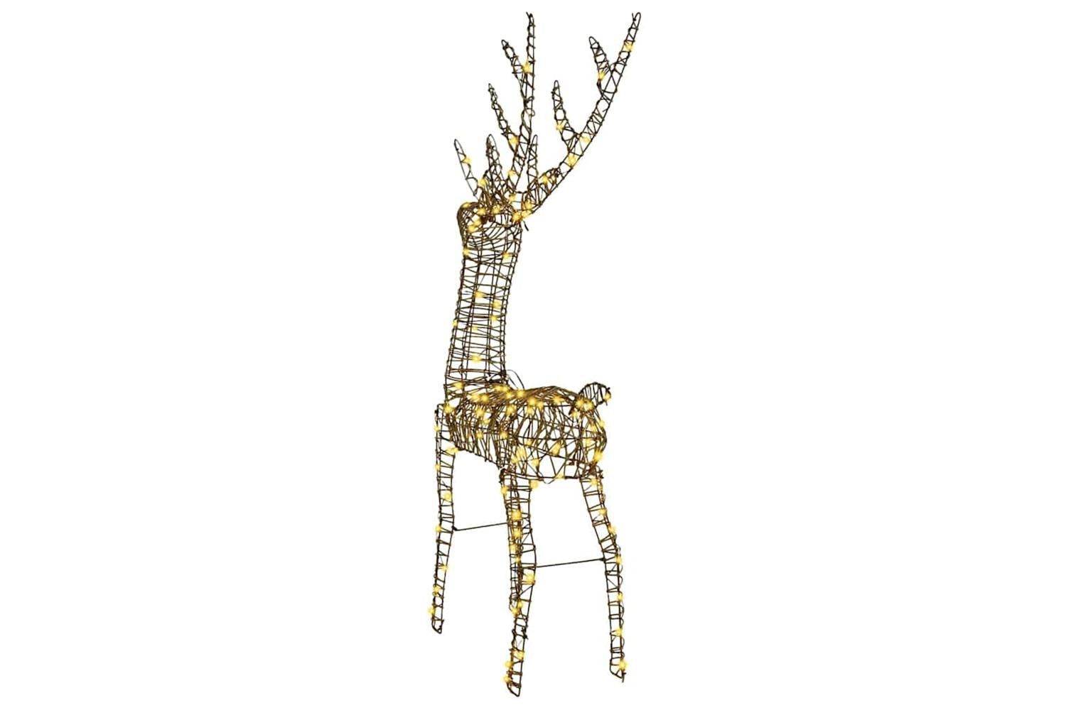 Vidaxl 3d Reindeer With 140 Leds Warm White 128 Cm Rattan-4