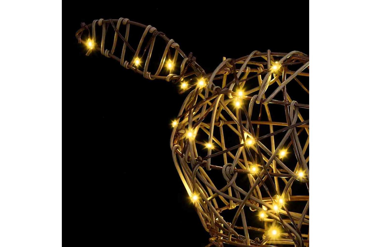 Vidaxl 3d Reindeer With 140 Leds Warm White 128 Cm Rattan-7