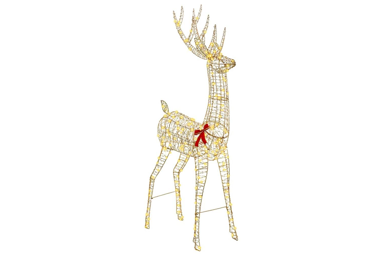 Vidaxl 3d Reindeer With 250 Leds Warm White 180 Cm Pet