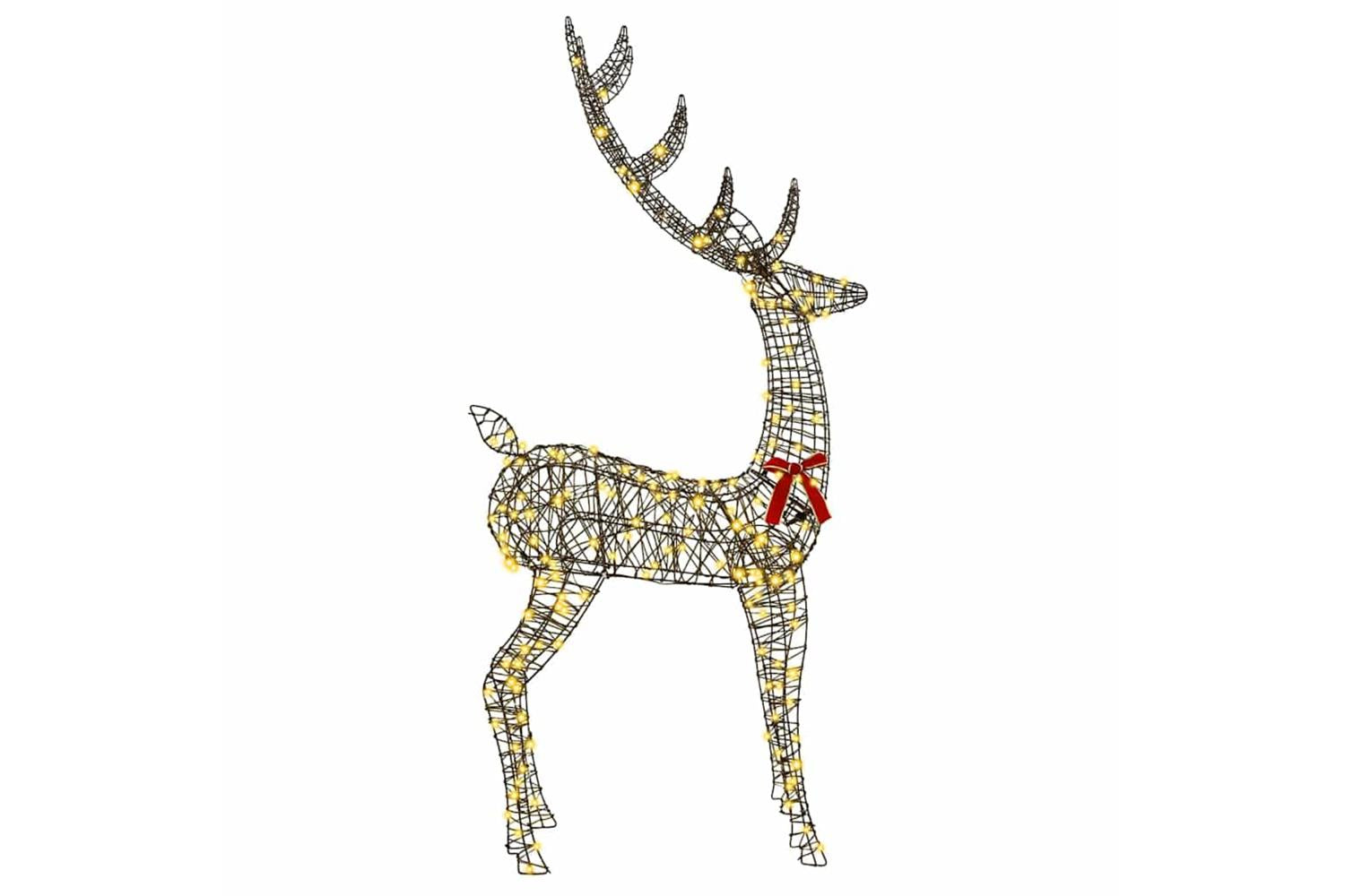 Vidaxl 3d Reindeer With 250 Leds Warm White 180 Cm Rattan-3