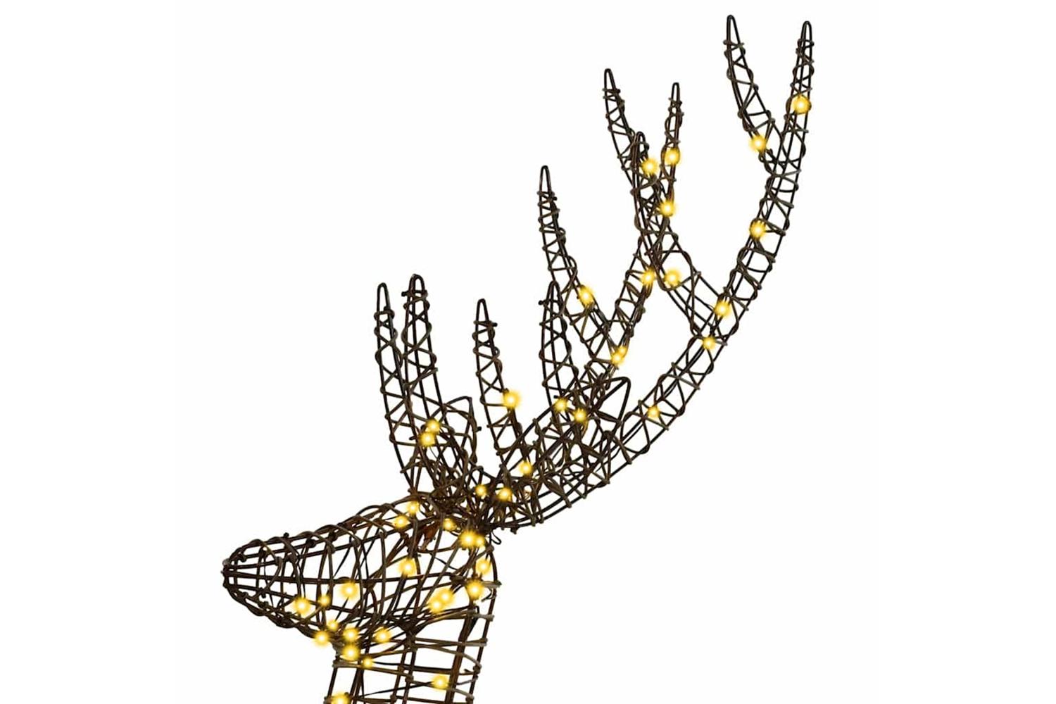 Vidaxl 3d Reindeer With 250 Leds Warm White 180 Cm Rattan-5