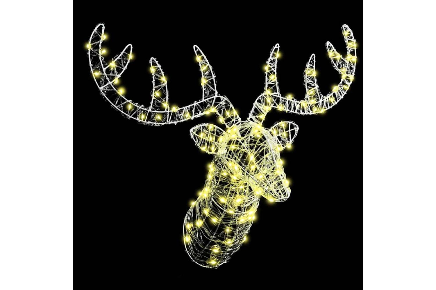 Vidaxl Reindeer Head With 140 Leds Warm White 60 Cm Acrylic-2