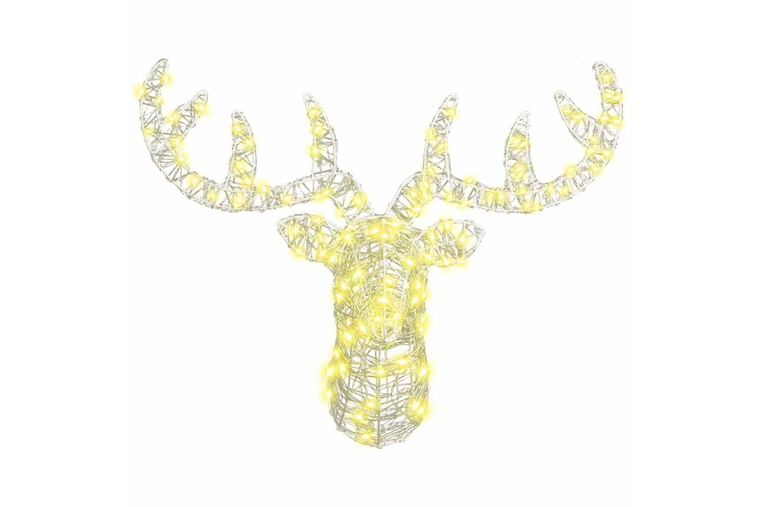 Vidaxl Reindeer Head With 140 Leds Warm White 60 Cm Acrylic-3