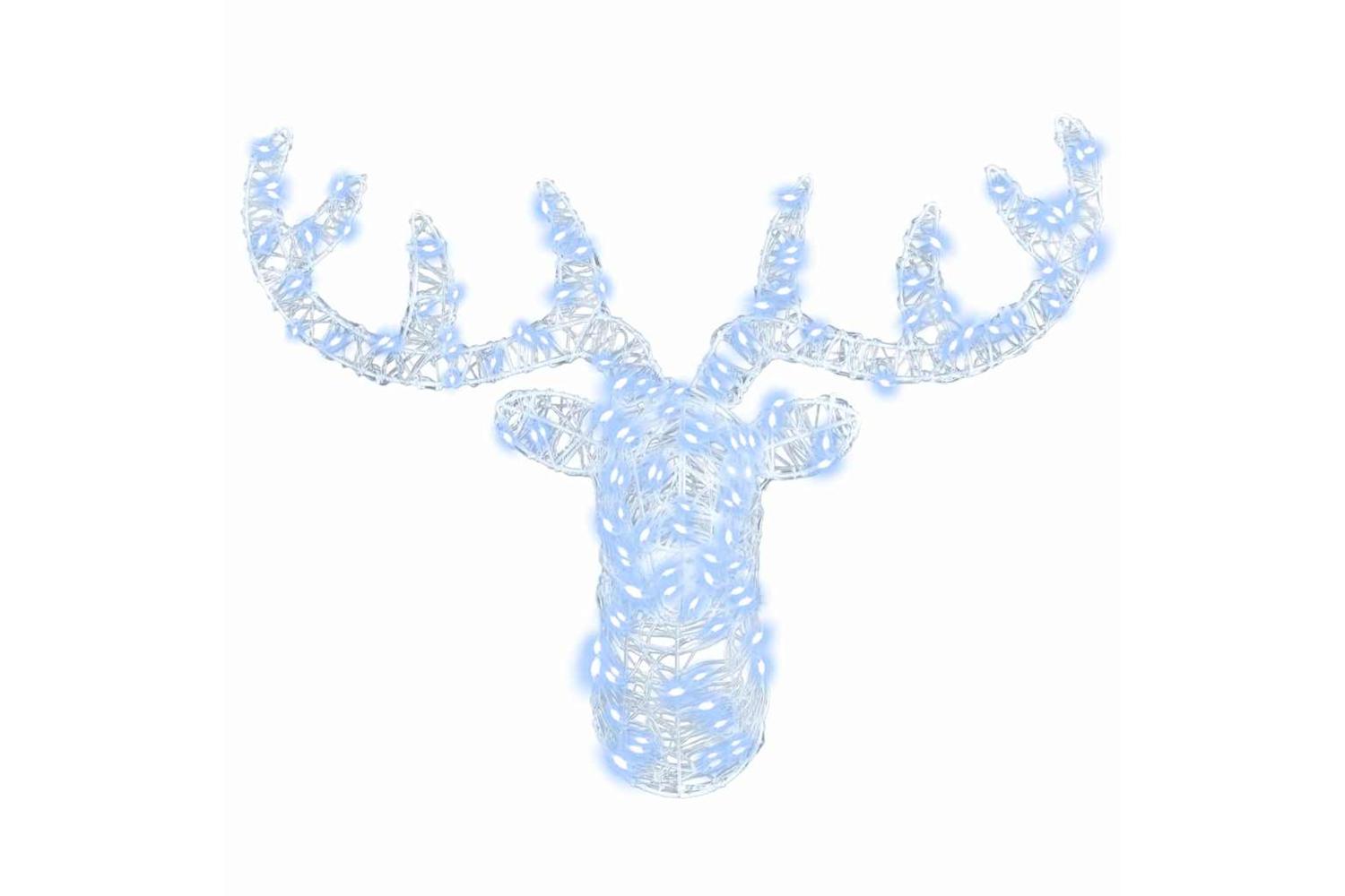 Vidaxl Reindeer Head With 140 Leds Cold White 60 Cm Acrylic-3
