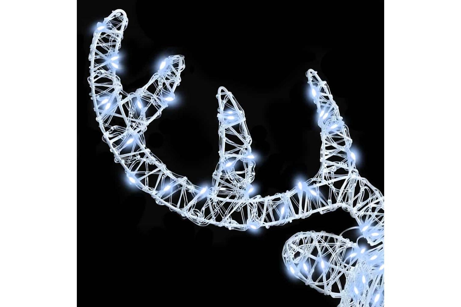 Vidaxl Reindeer Head With 140 Leds Cold White 60 Cm Acrylic-5