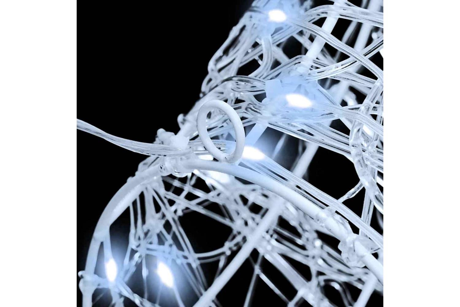 Vidaxl Reindeer Head With 140 Leds Cold White 60 Cm Acrylic-6