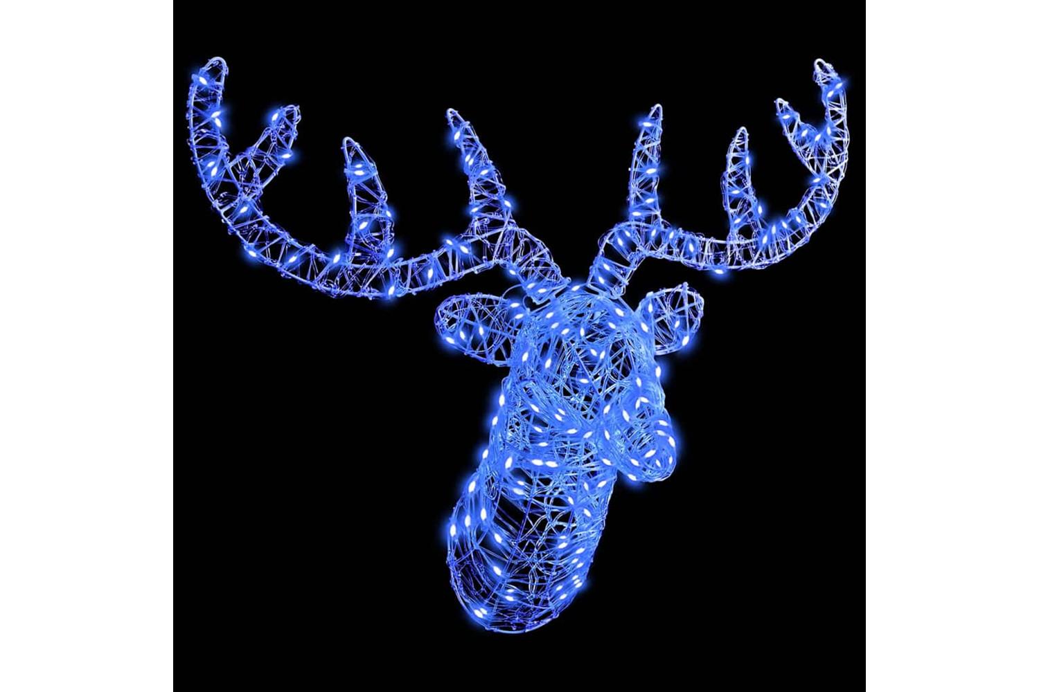 Vidaxl Reindeer Head With 140 Leds Blue 60 Cm Acrylic-2