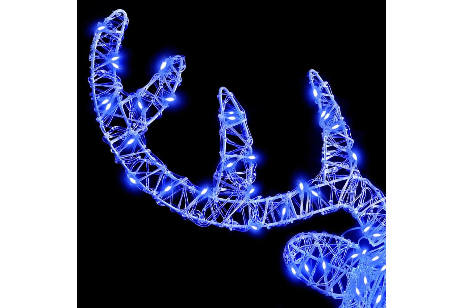 Vidaxl Reindeer Head With 140 Leds Blue 60 Cm Acrylic-5