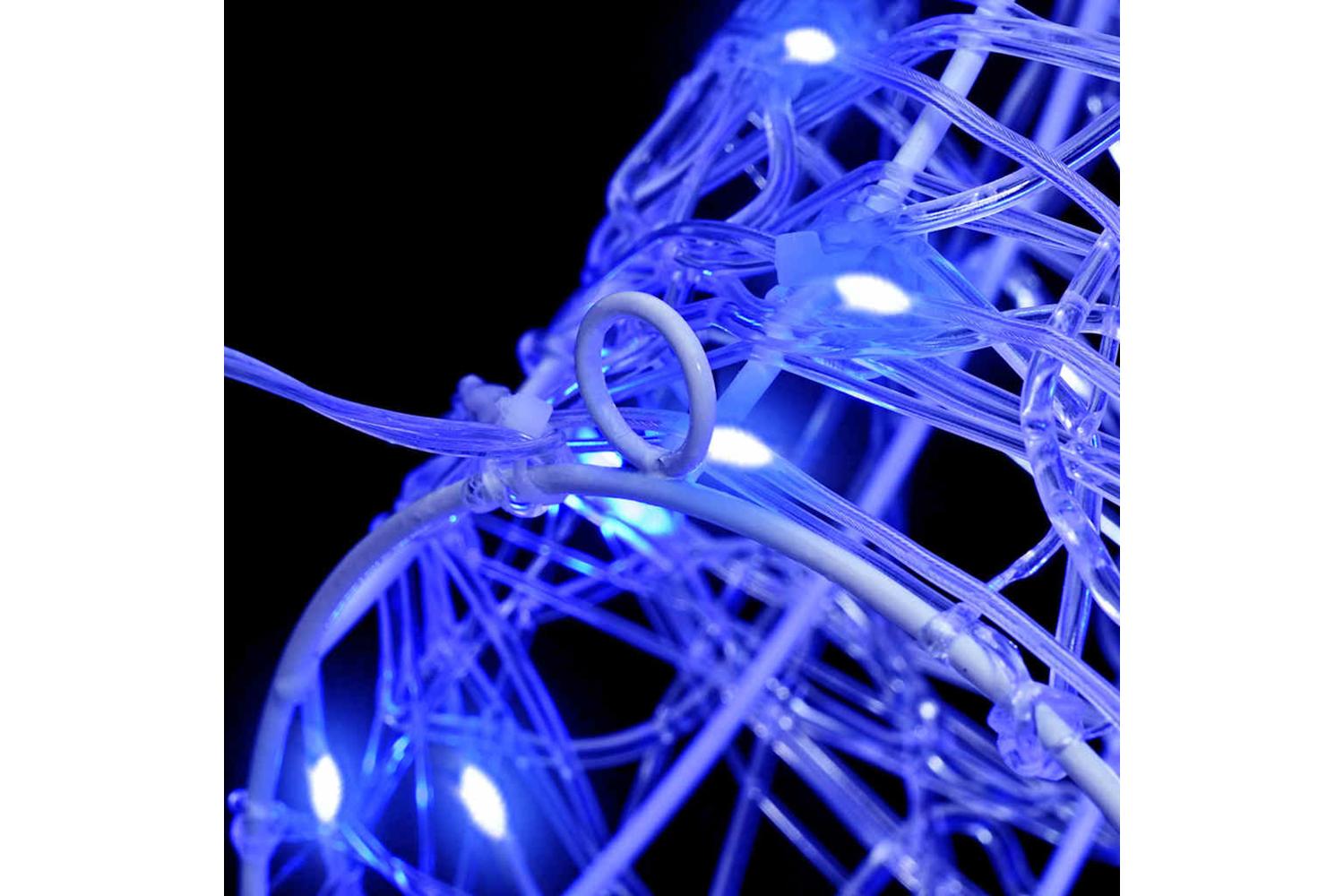 Vidaxl Reindeer Head With 140 Leds Blue 60 Cm Acrylic-6