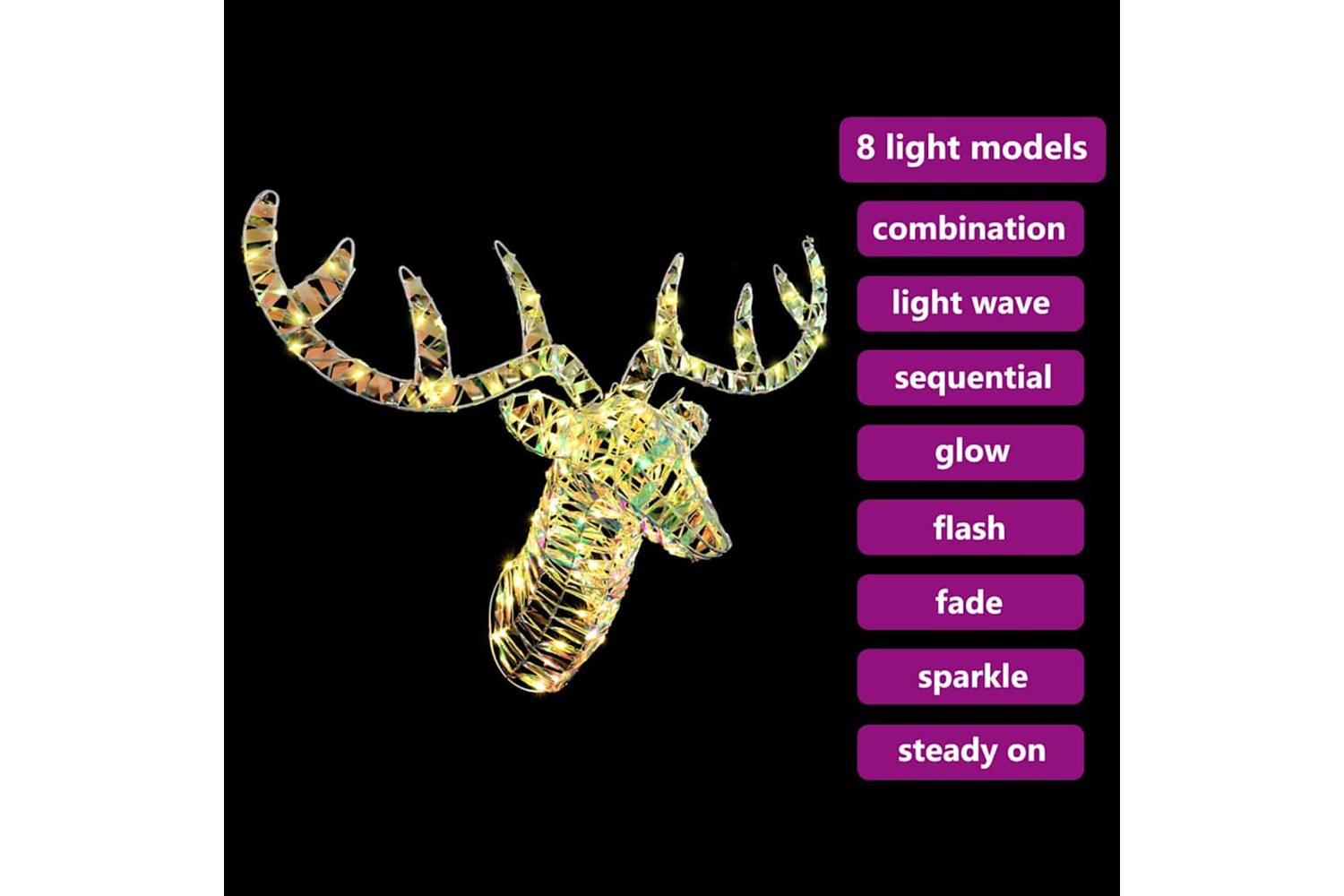 Vidaxl Reindeer Pull Sleigh With 140 Leds Warm White 60 Cm Pet-7