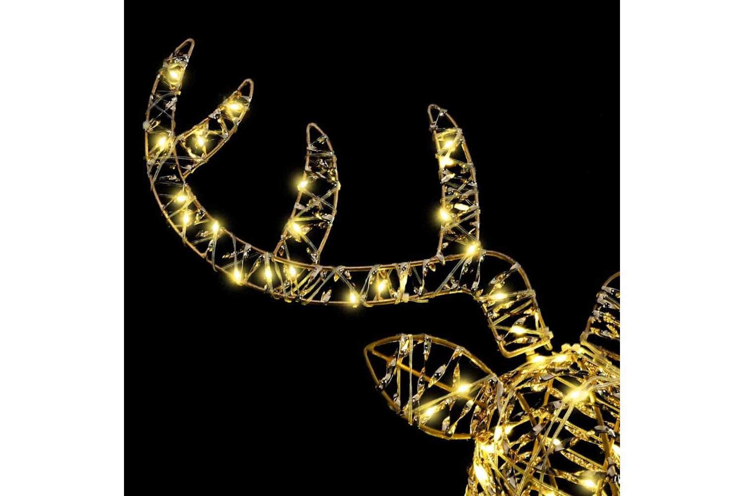 Vidaxl Reindeer Pull Sleigh With 140 Leds Warm White 60 Cm Pet-4
