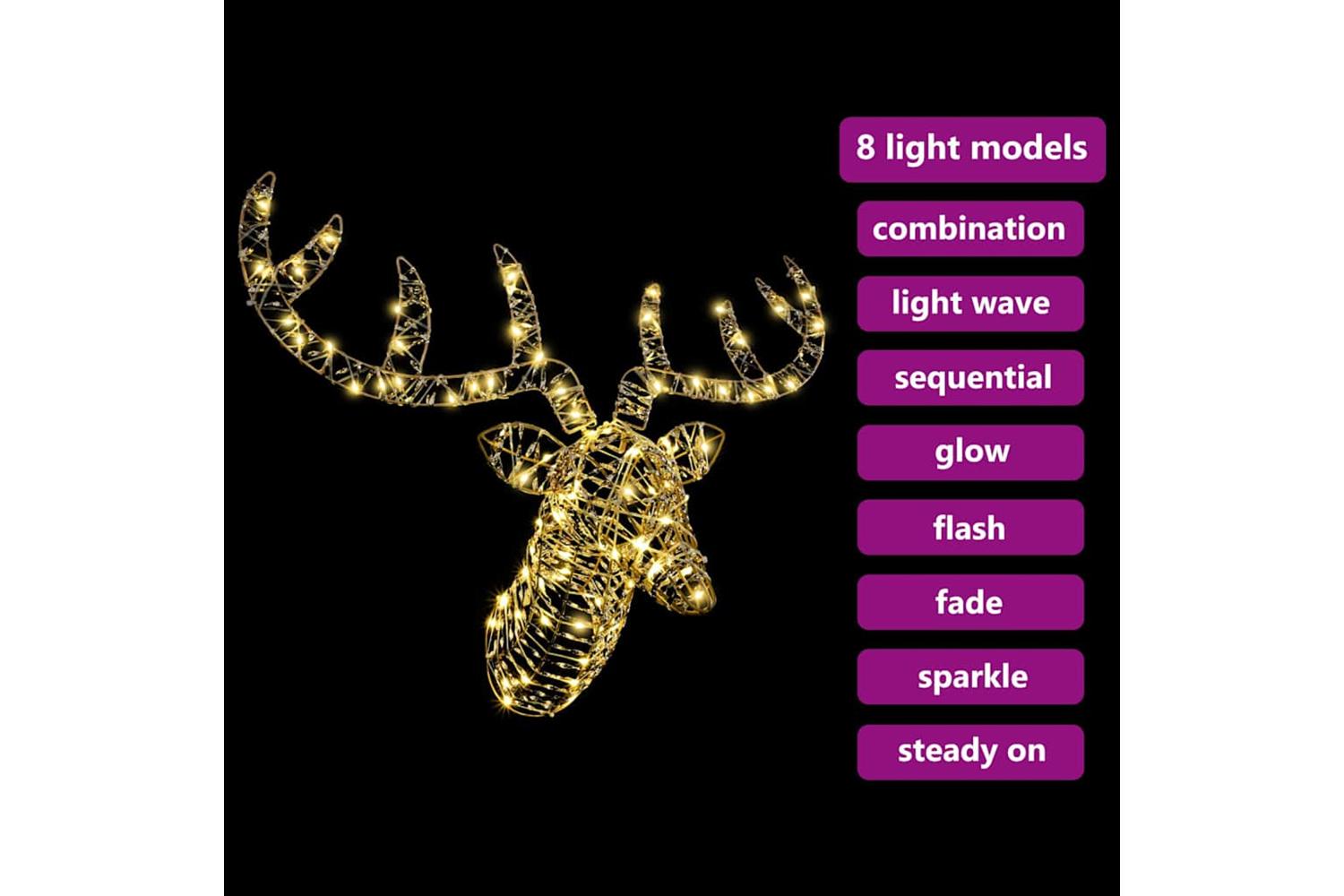 Vidaxl Reindeer Pull Sleigh With 140 Leds Warm White 60 Cm Pet-7