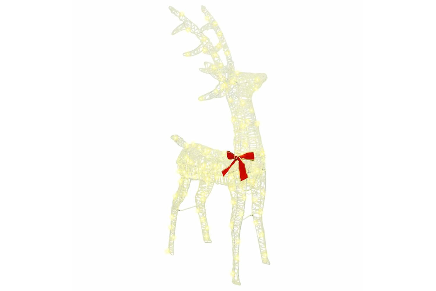 Vidaxl Reindeer Pull Sleigh Warm White 70 X 26 X 1285 Cm Acrylic-4