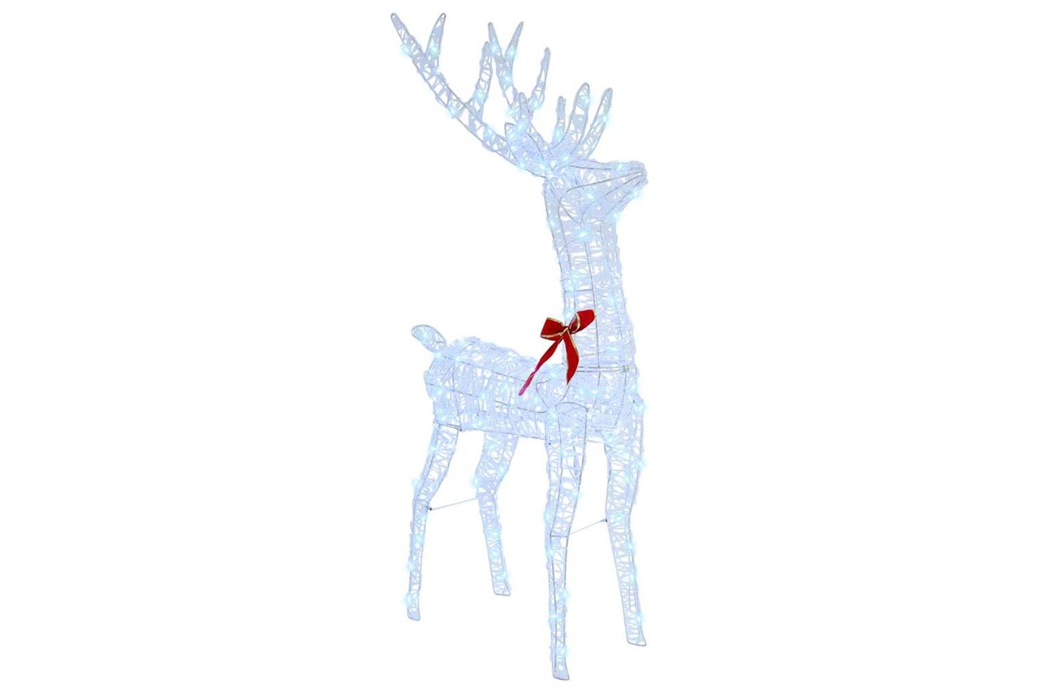Vidaxl Reindeer Pull Sleigh Cold White 70 X 26 X 1285 Cm Acrylic-3
