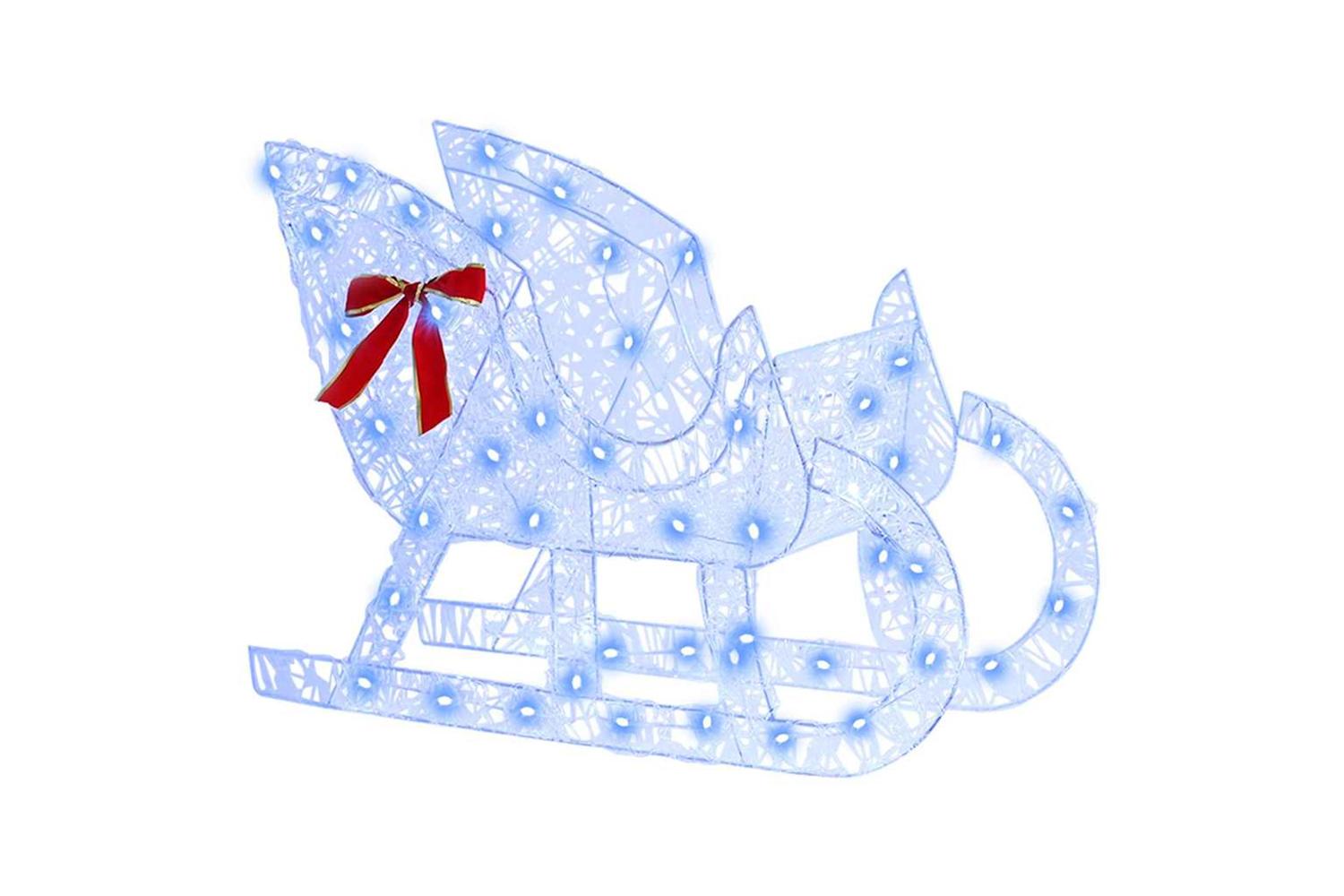 Vidaxl Reindeer Pull Sleigh Blue 70 X 26 X 1285 Cm Acrylic-4