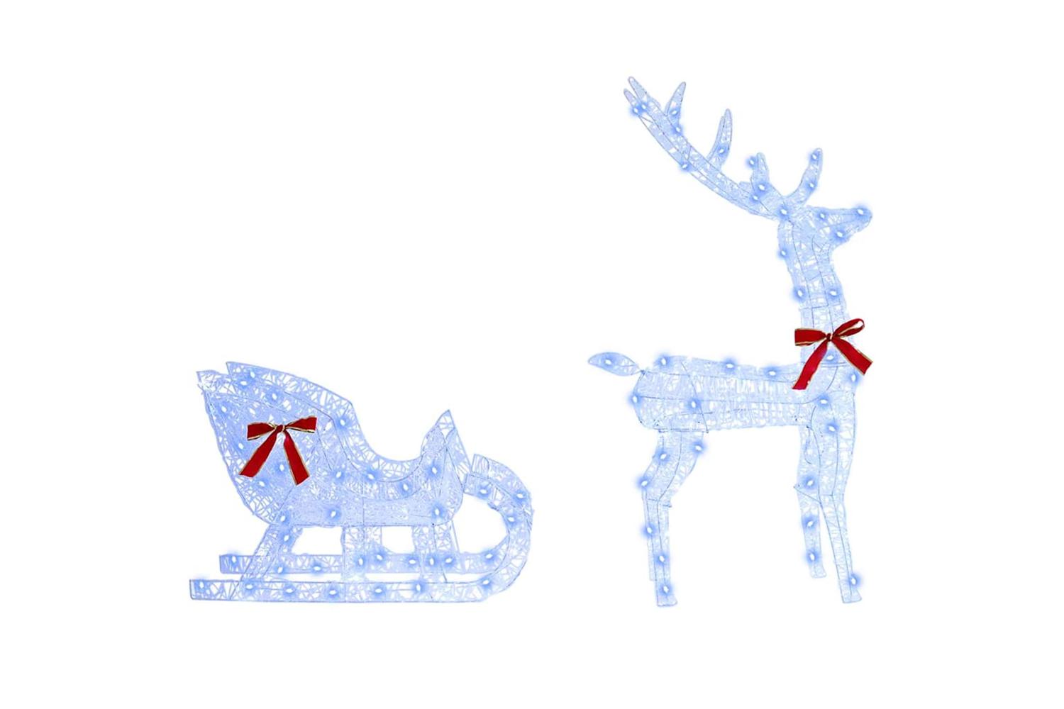 Vidaxl Reindeer Pull Sleigh Blue 70 X 26 X 1285 Cm Acrylic-5