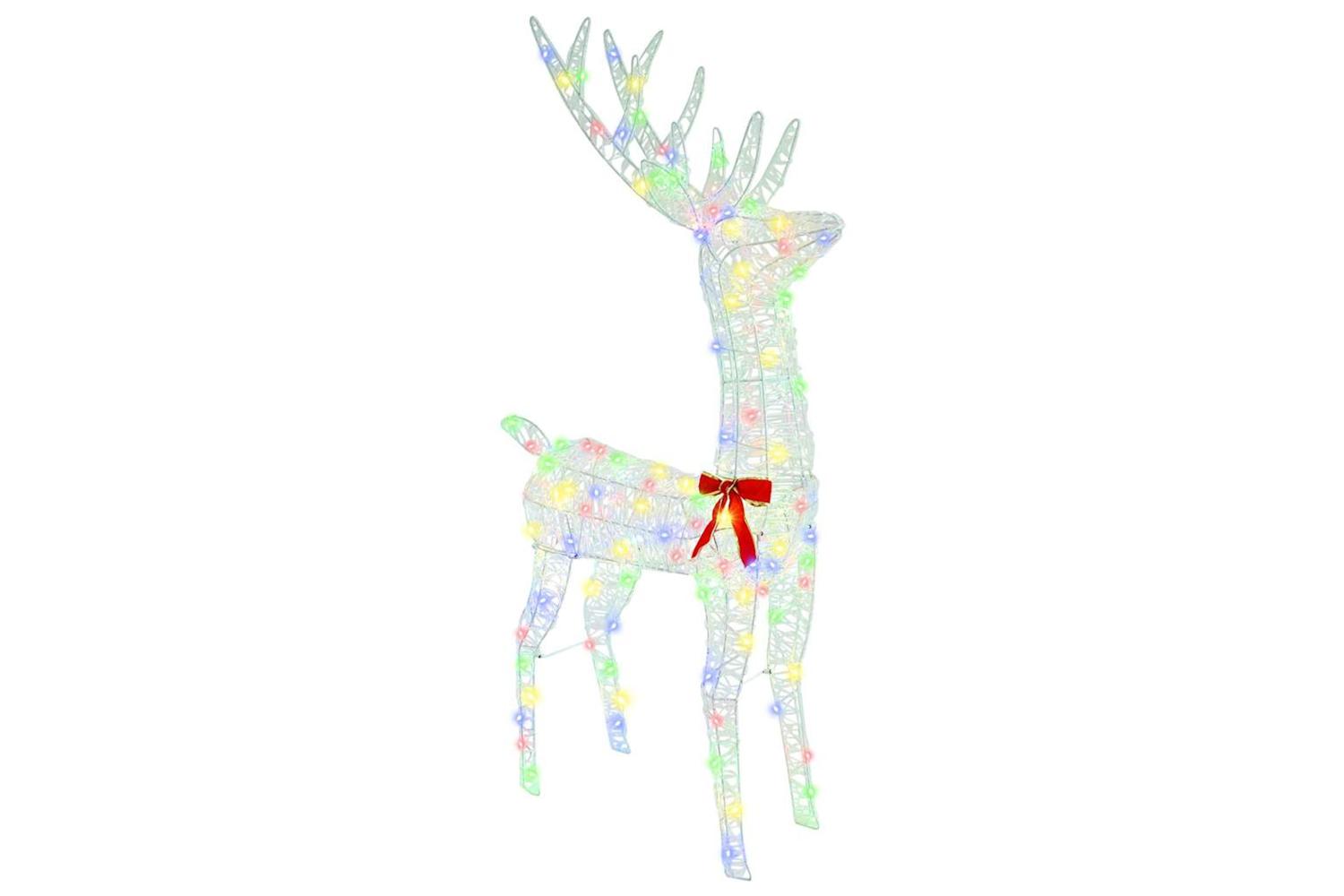 Vidaxl Reindeer Pull Sleigh Colourful 70 X 26 X 1285 Cm Acrylic-3