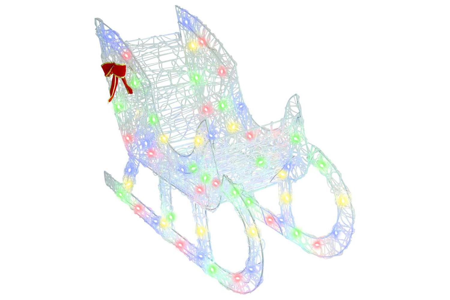 Vidaxl Reindeer Pull Sleigh Colourful 70 X 26 X 1285 Cm Acrylic-4