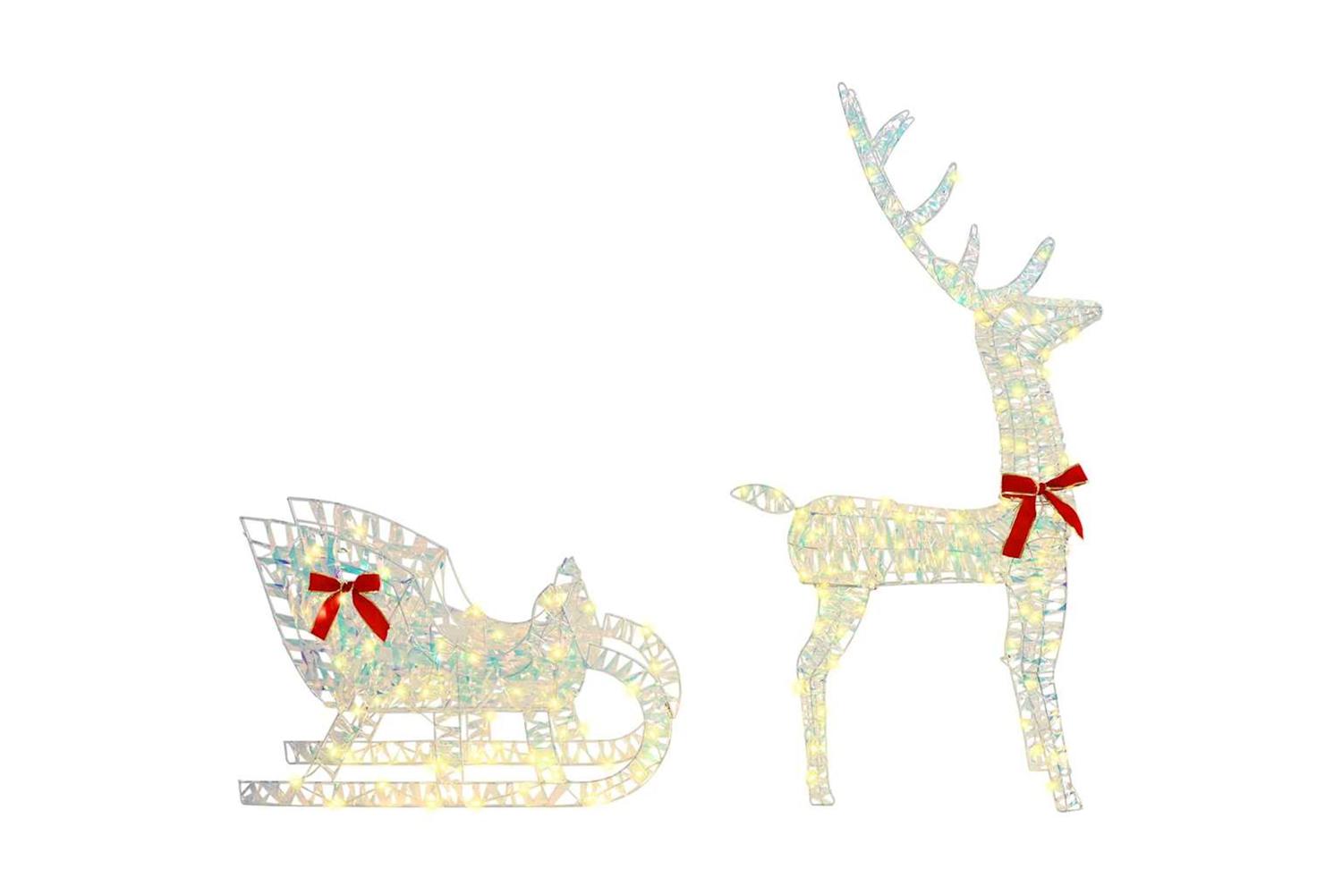 Vidaxl Reindeer Pull Sleigh Warm White 70 X 26 X 1285 Cm Pet-5