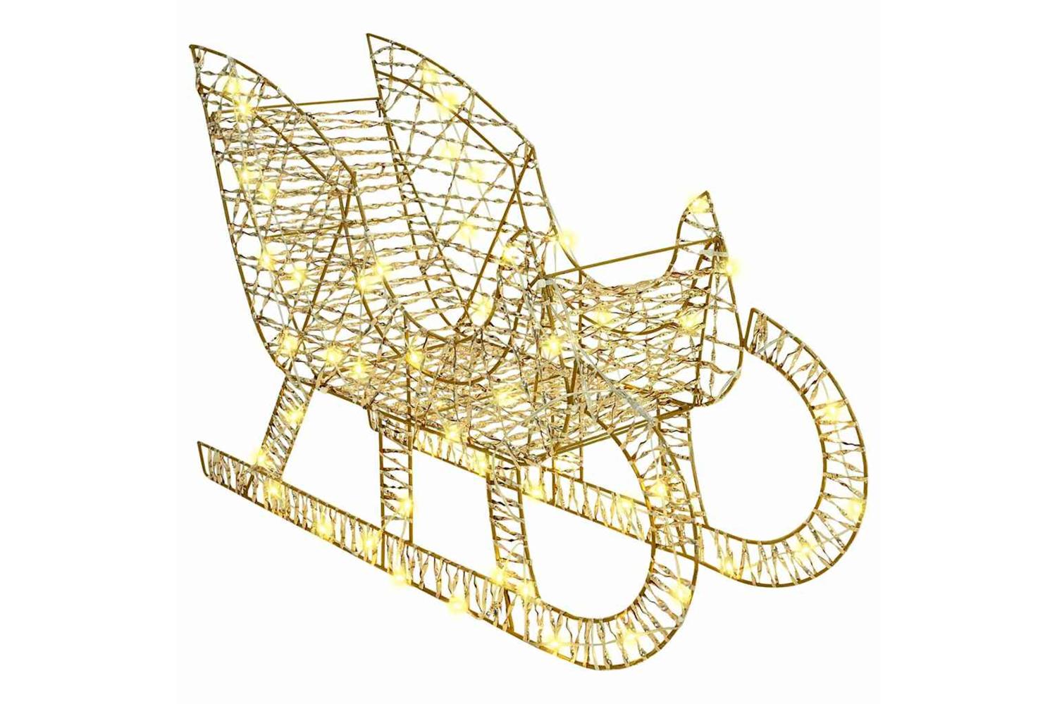 Vidaxl Reindeer Pull Sleigh Warm White 70 X 26 X 1285 Cm Pet-4