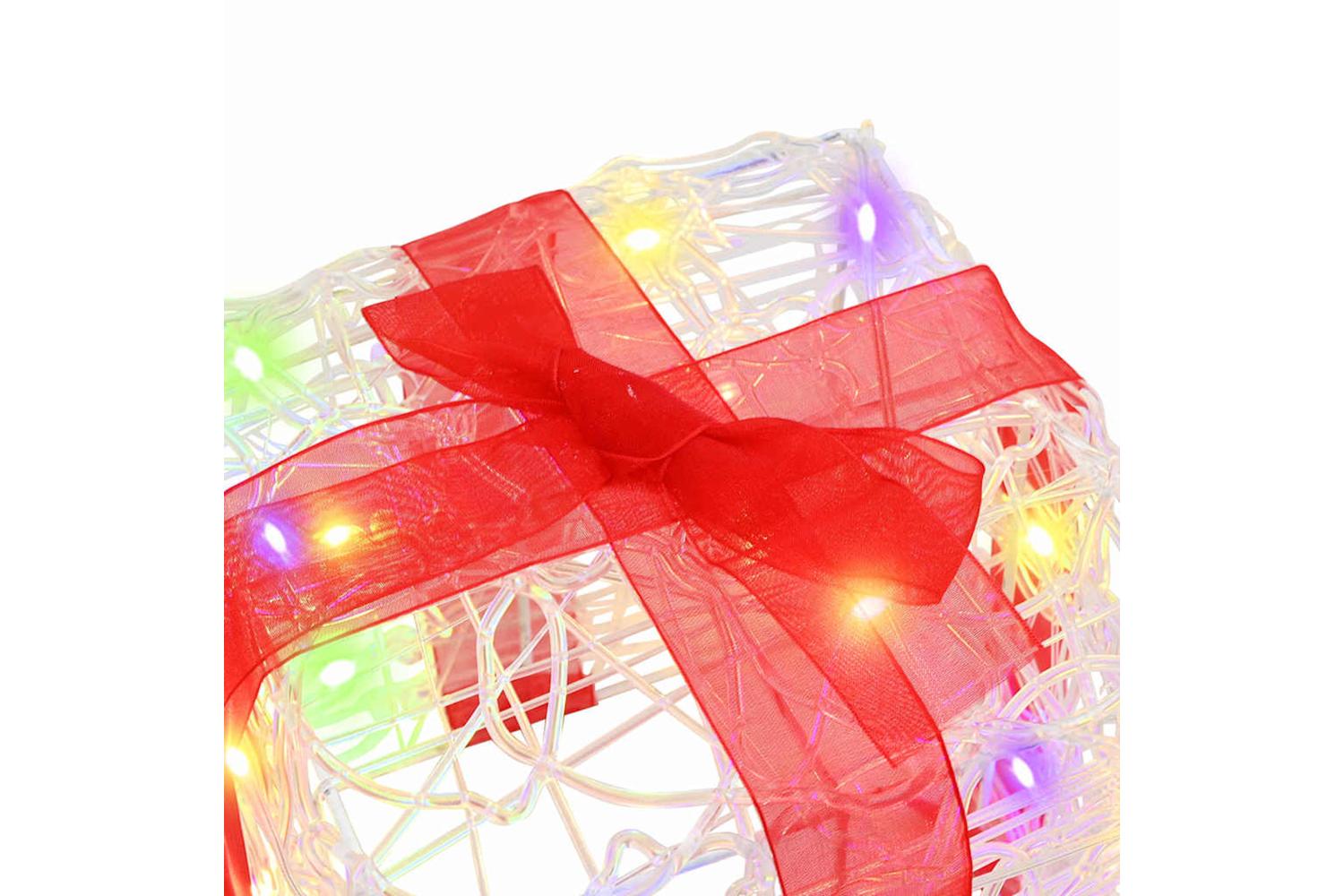 Vidaxl Gift Box With 60 Leds 3 Pcs Multicolour 20 X 20 X 20 Cm Acrylic-4