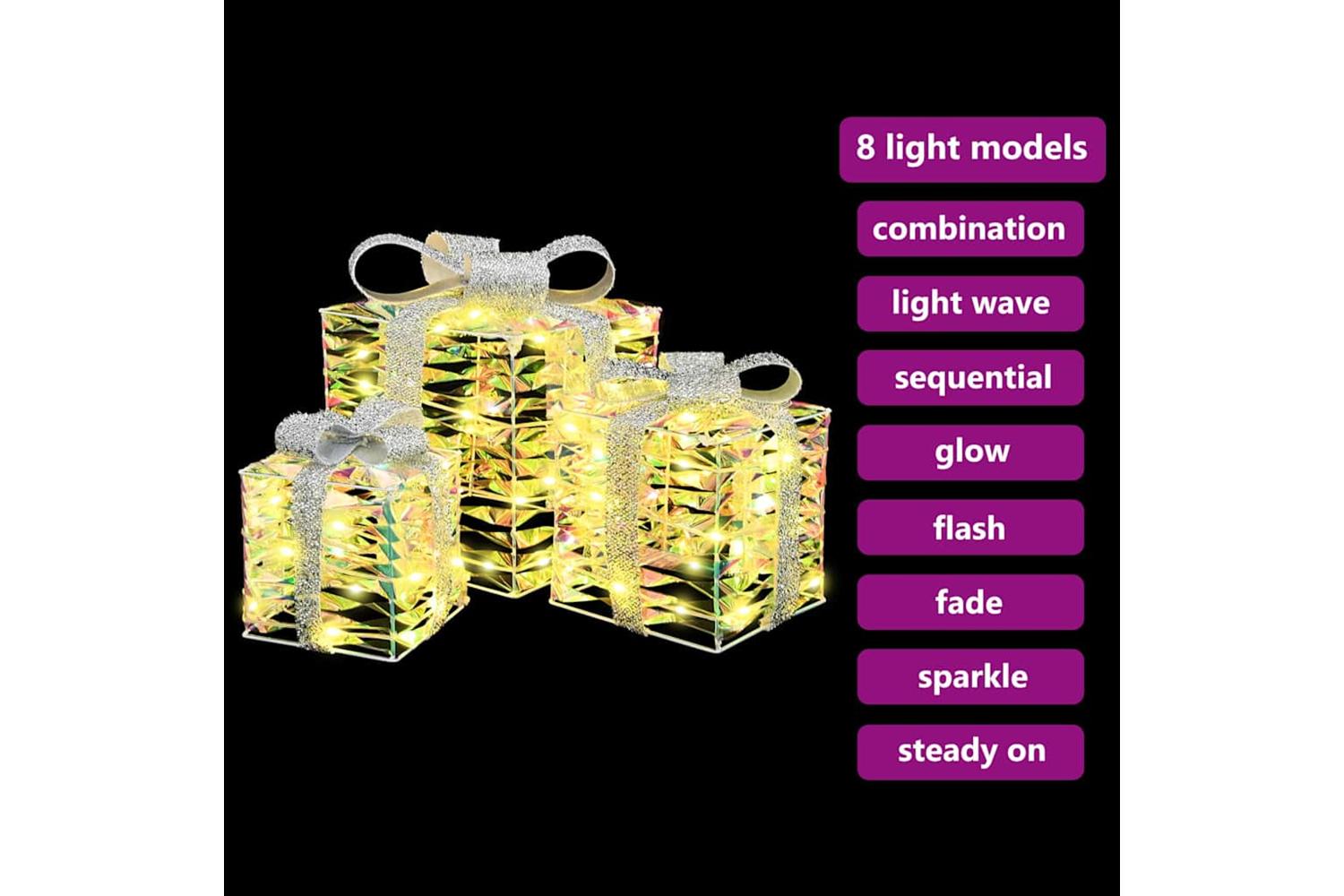 Vidaxl Gift Box With 60 Leds 3 Pcs Warm White 20 X 20 X 20 Cm Pet-7