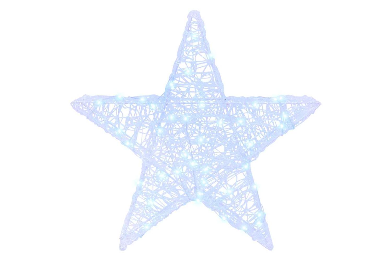 Vidaxl 3d Star With 50 Leds Cold White 55 X 535 X 10 Cm Acrylic-3