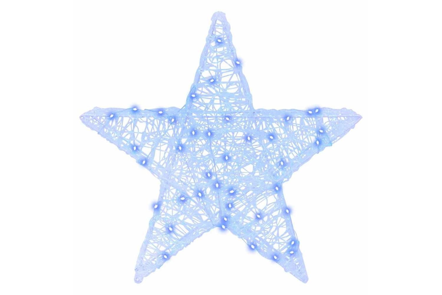 Vidaxl 3d Star With 50 Leds Blue 55 X 535 X 10 Cm Acrylic-3