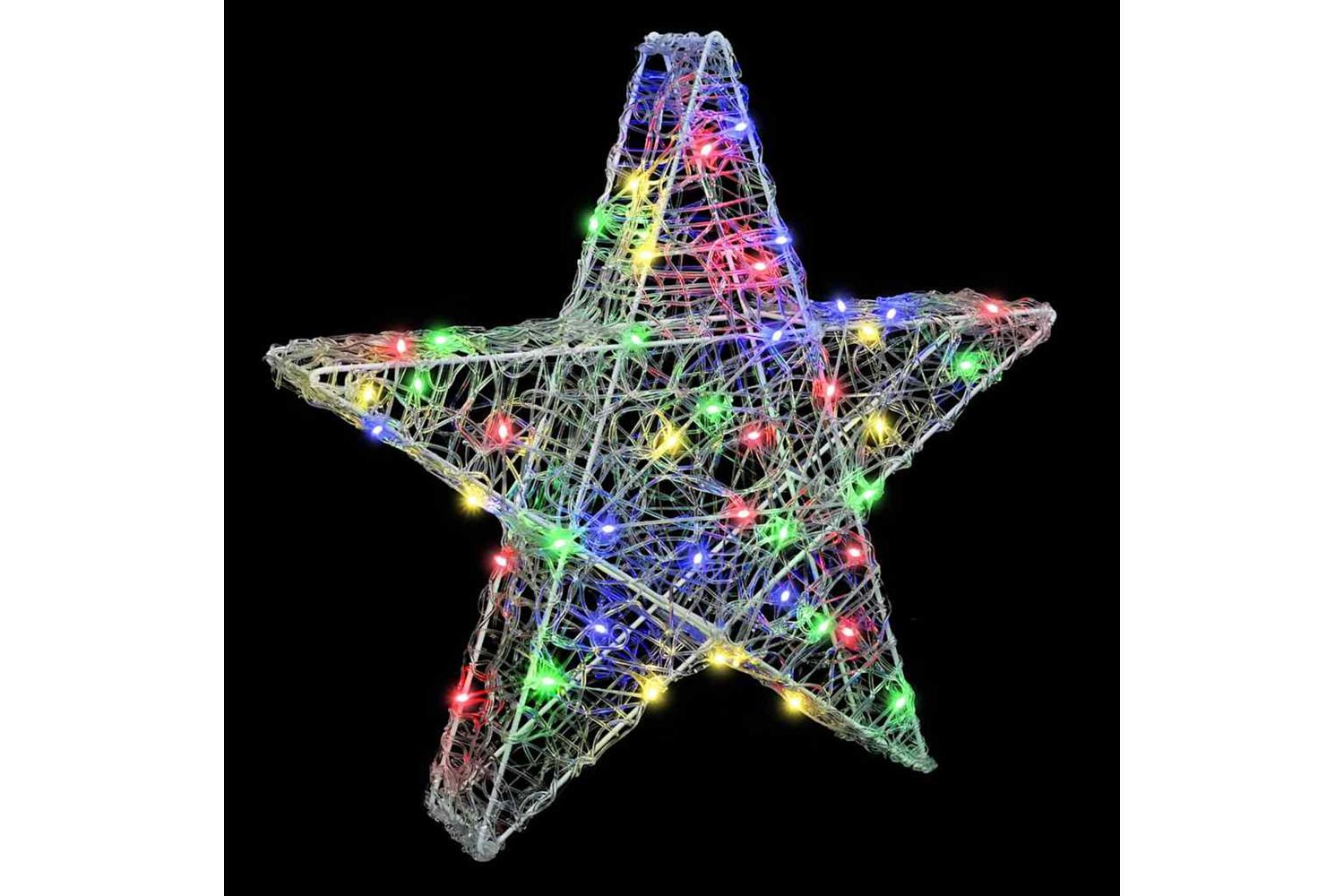 Vidaxl 3d Star With 50 Leds Multicolour 55 X 535 X 10 Cm Acrylic-2