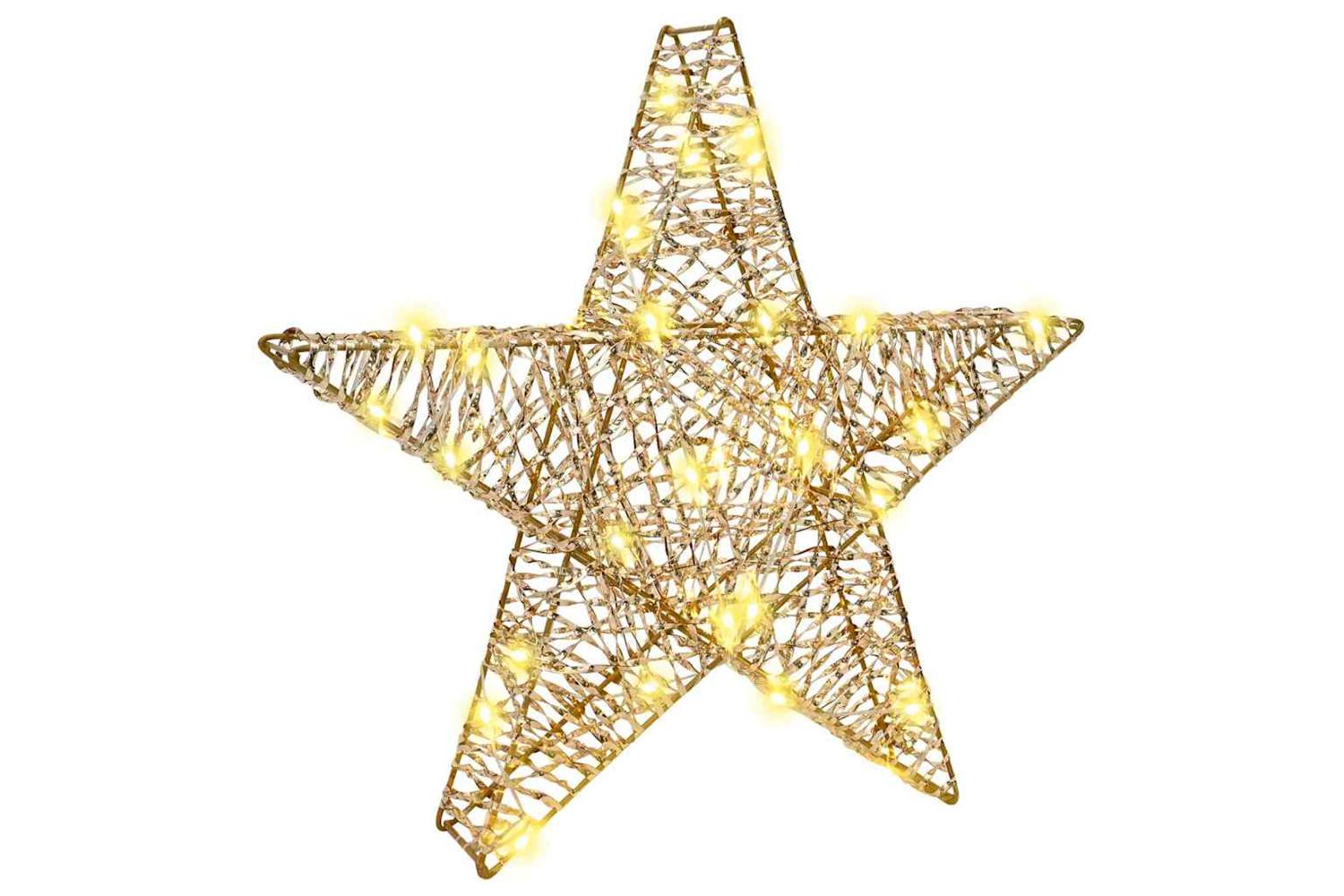 Vidaxl 3d Star With 50 Leds Warm White 55 X 525 X 9 Cm Pet