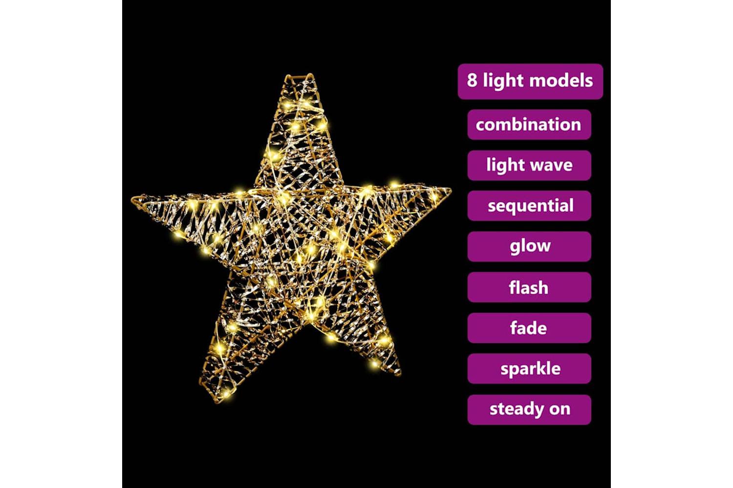 Vidaxl 3d Star With 50 Leds Warm White 55 X 525 X 9 Cm Pet-7