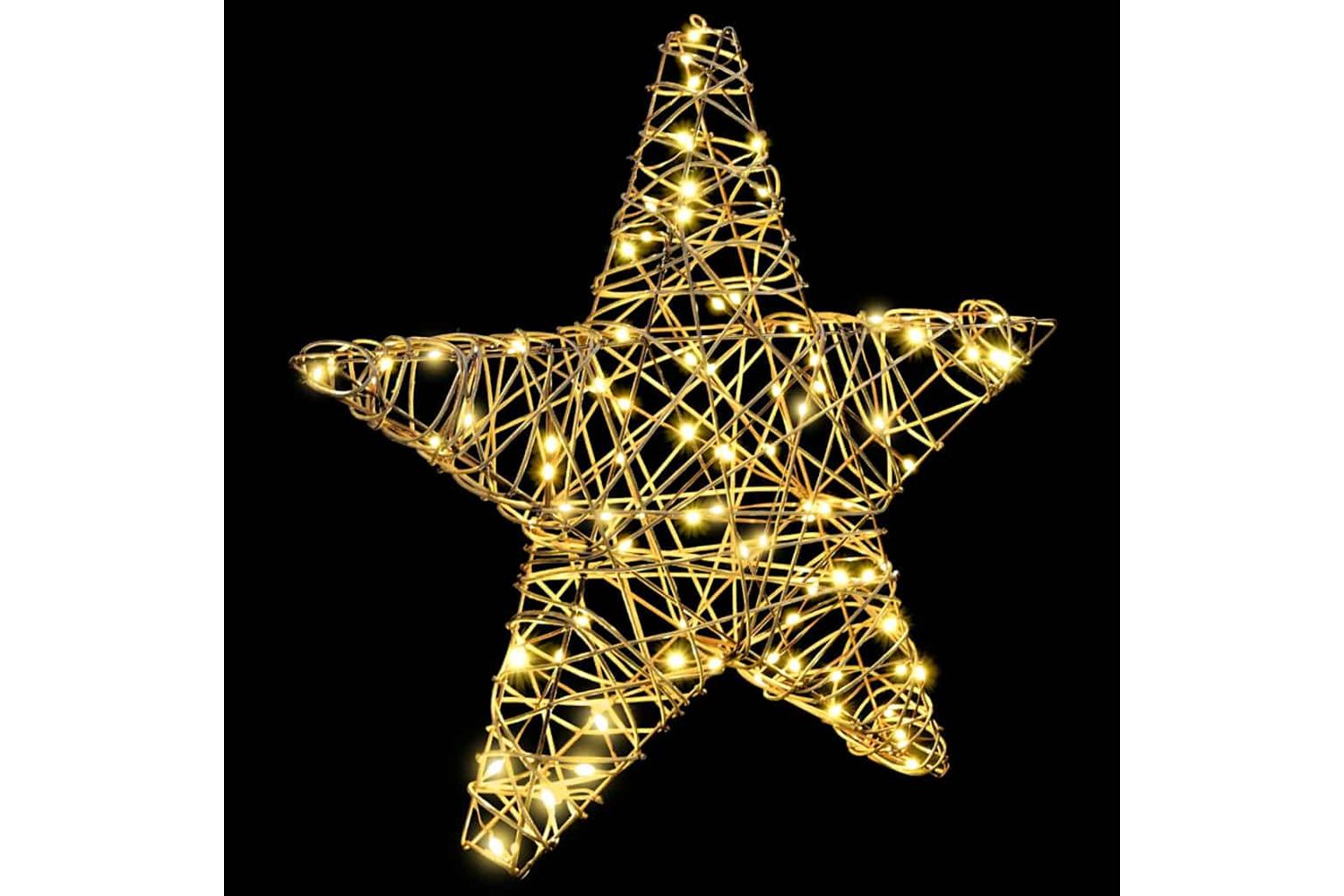 Vidaxl 3d Star With 50 Leds Warm White 55 X 525 X 9 Cm Rattan-2