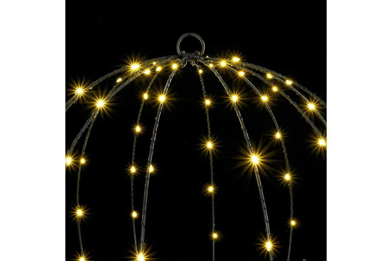 Vidaxl Ball With 192 Leds Warm White 60 Cm Metal-4