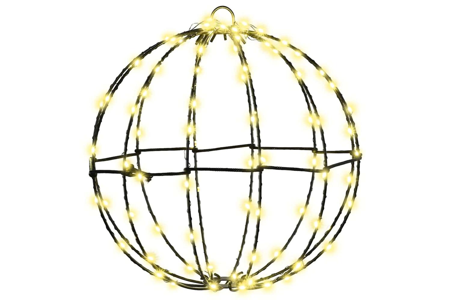 Vidaxl Ball With 192 Leds 2 Pcs Warm White 30 Cm Metal-2