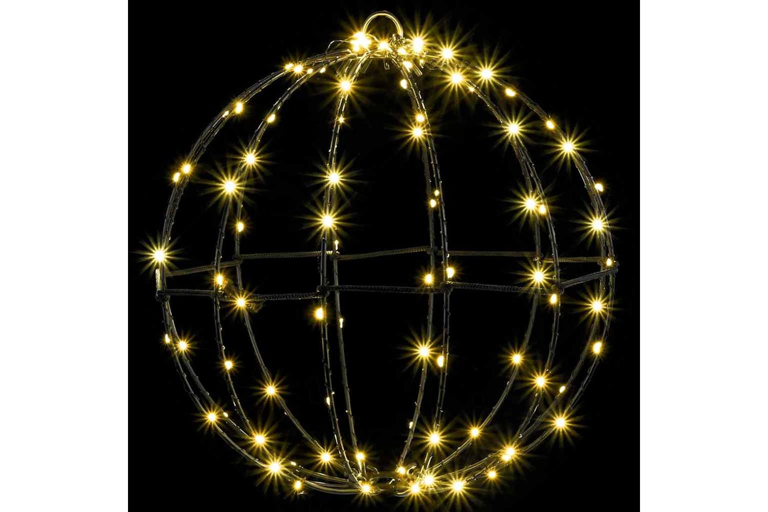 Vidaxl Ball With 192 Leds 2 Pcs Warm White 30 Cm Metal-3