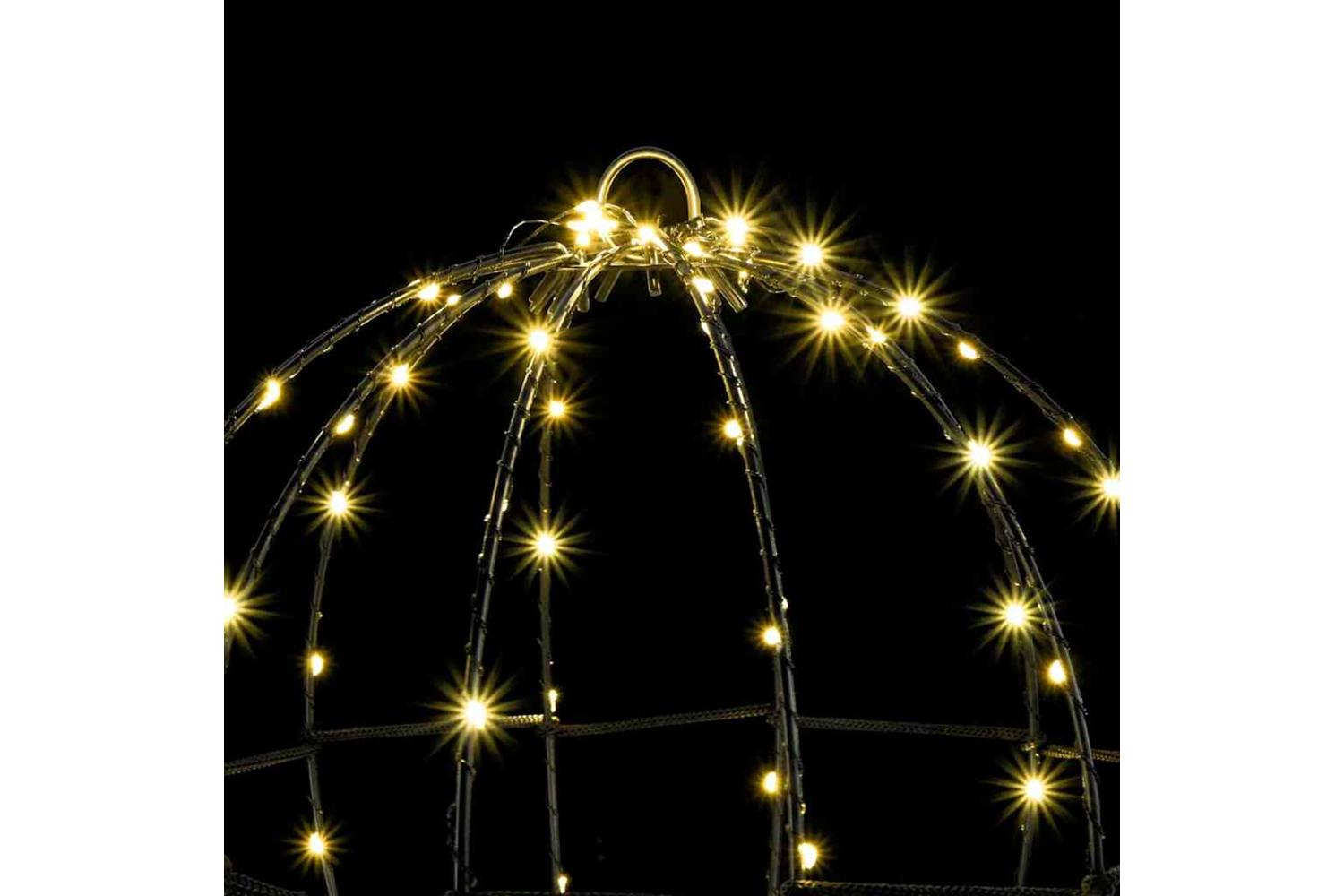 Vidaxl Ball With 192 Leds 2 Pcs Warm White 30 Cm Metal-5