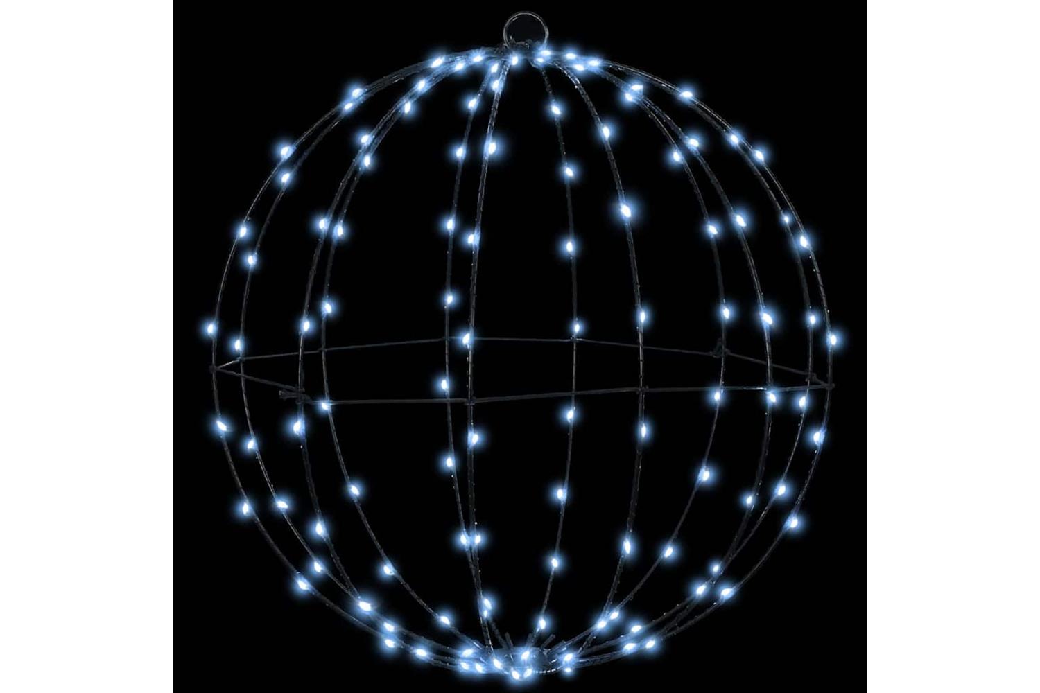 Vidaxl Ball With 192 Leds 2 Pcs Cold White 40 Cm Metal-3